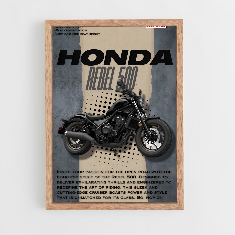 Poster Aventurier Audacieux – affiche Honda Moto (vue 4)